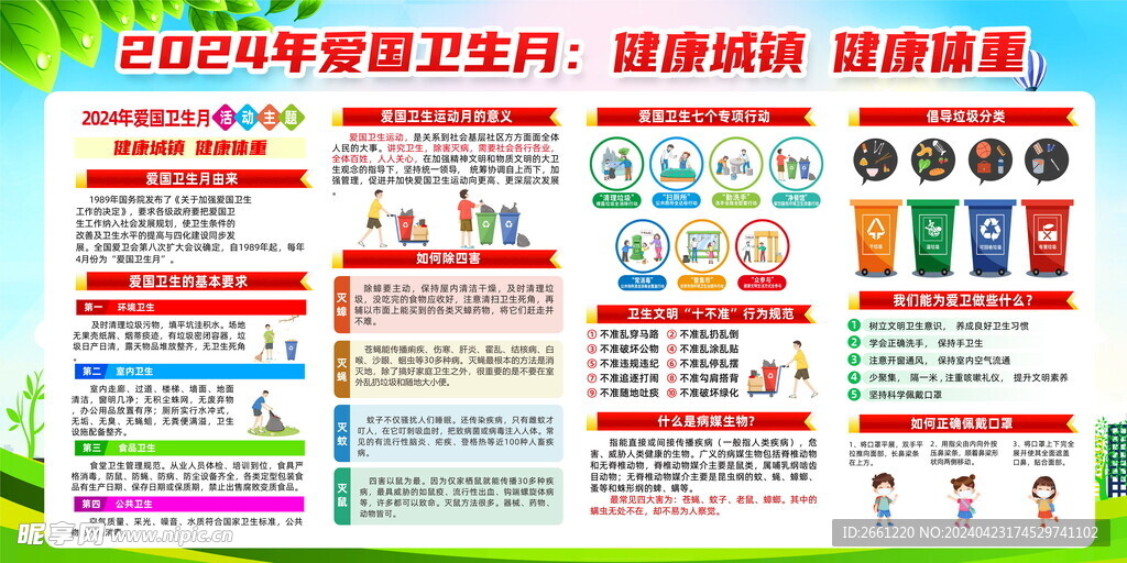爱国卫生月展板