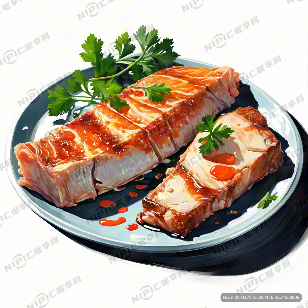 油煎鳕鱼排 白色鱼肉 厚涂