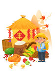 立秋粮食大丰收元素