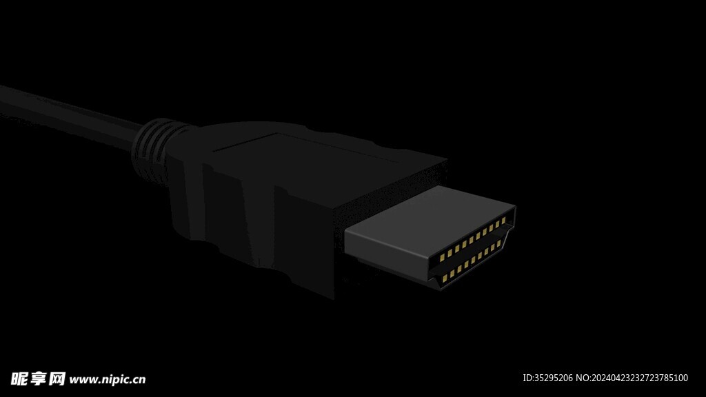 HDMI数据线插头模型