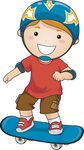 卡通滑板少年