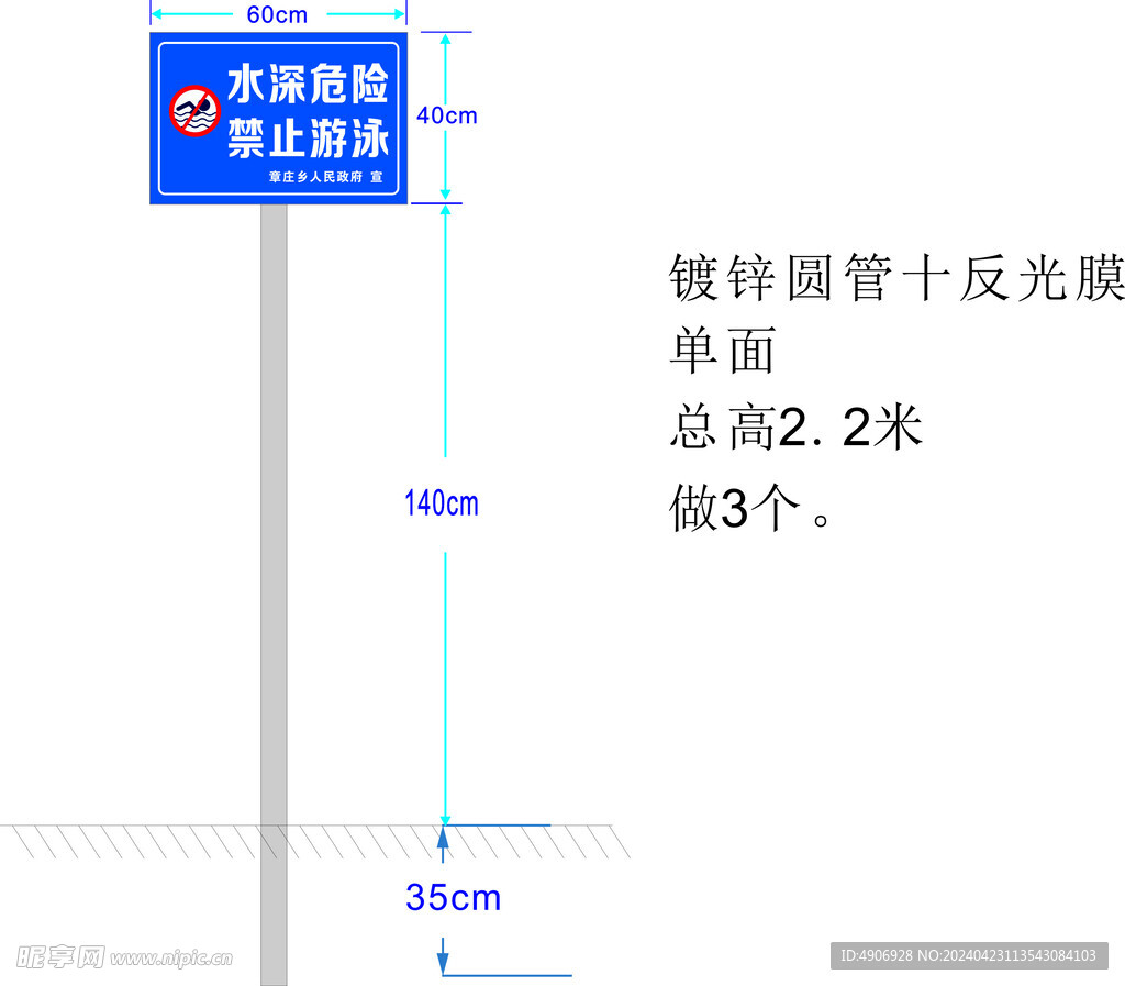 水深危险提示牌