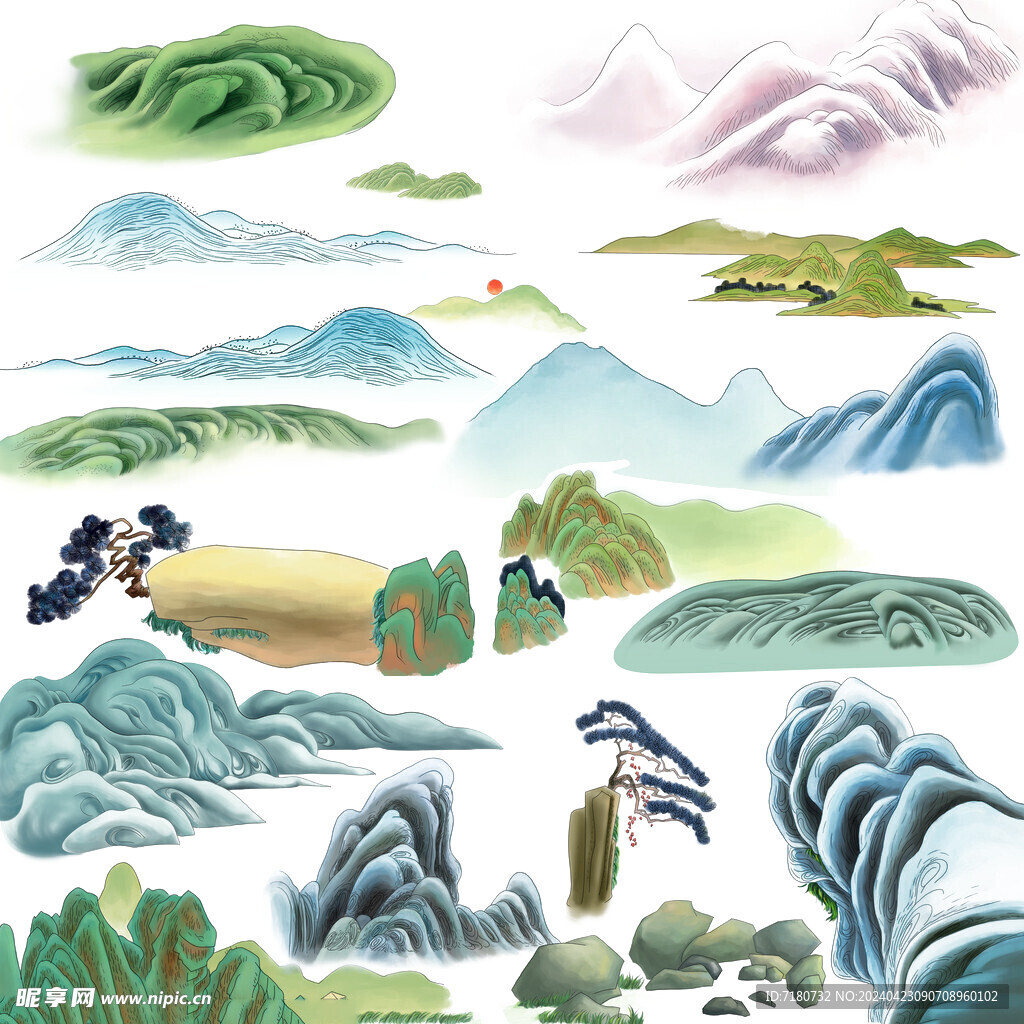 国风山峦