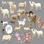 羊真实卡通像素免抠素材图