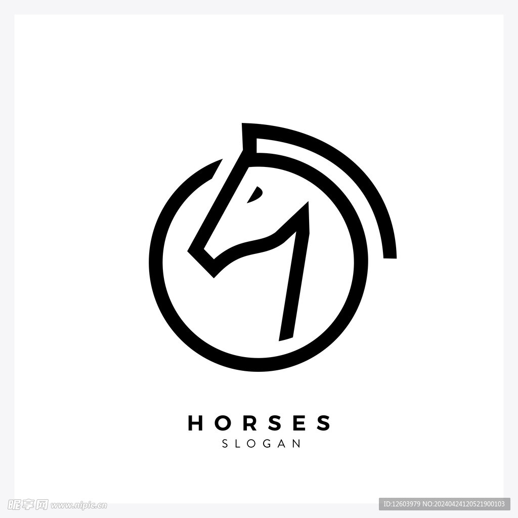 马头创意图形标志