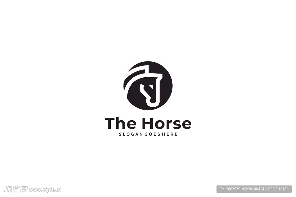 马头创意图形logo标志