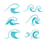 创意海浪图形标志设计