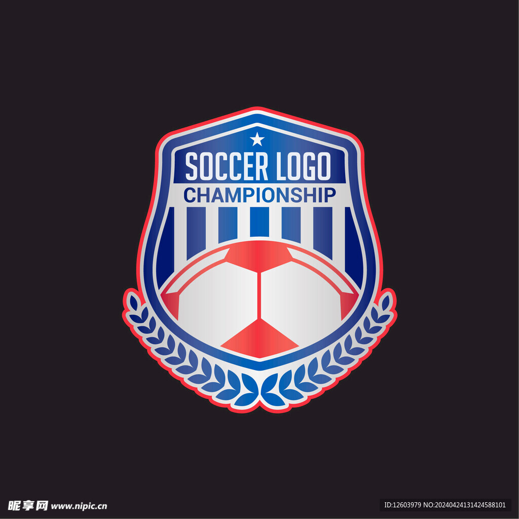 足球创意图形标志设计