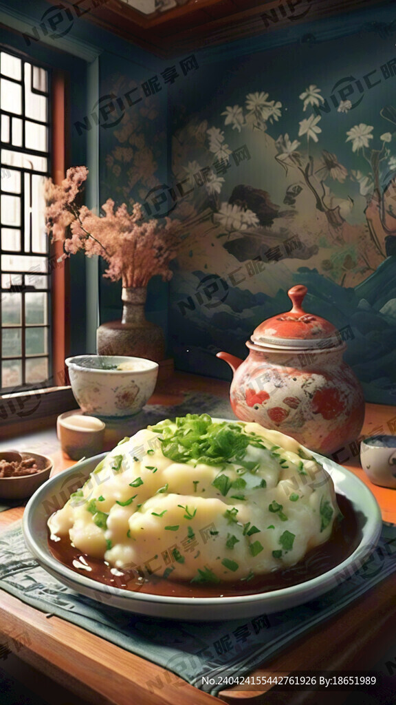 美食    浇汁土豆泥  国潮