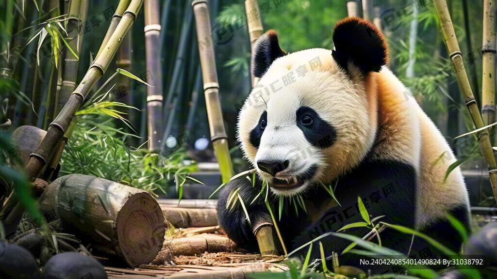 熊猫  竹子    竹林  