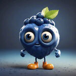 蓝莓可爱卡通头像 大眼睛