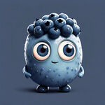 蓝莓可爱卡通头像 大眼睛 2维