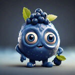 蓝莓可爱卡通头像 大眼睛