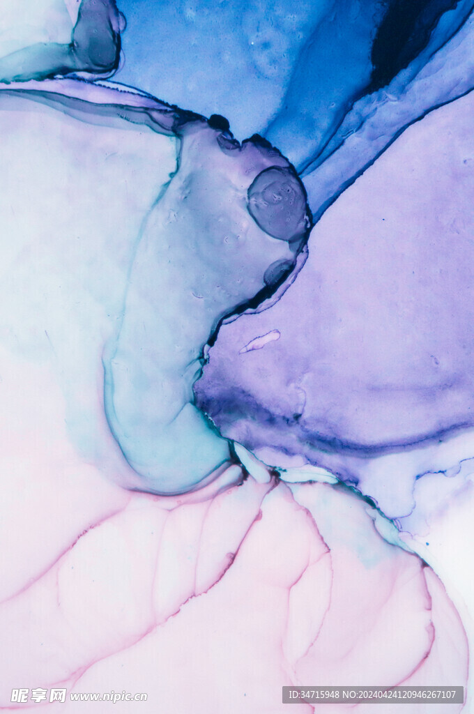 紫色水彩水墨装饰画背景