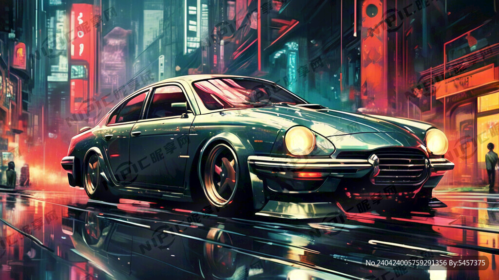 汽车 音乐元素 赛博朋克