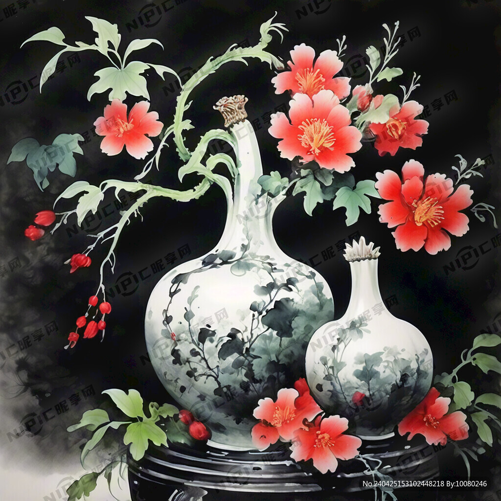 国画 水墨葫芦 花鸟画