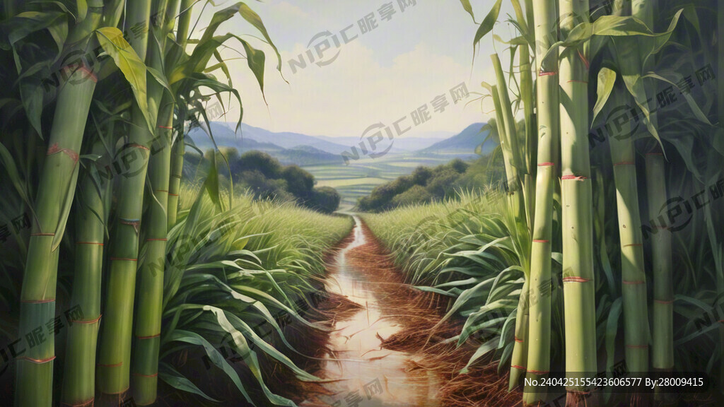 甘蔗 甘蔗叶子 甘蔗林