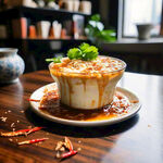芝士奶盖乌龙茶 一盘麻辣豆腐丝