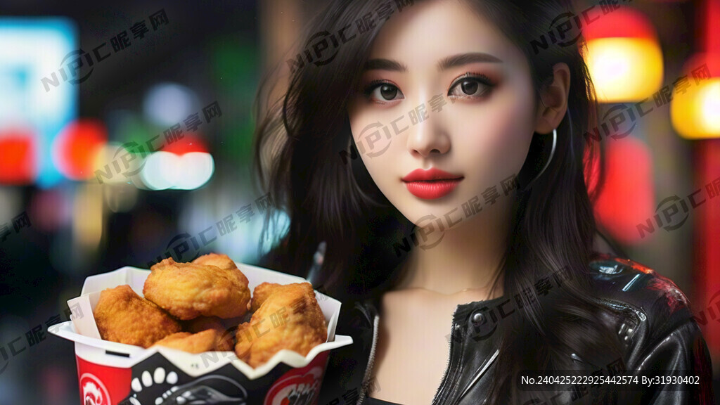 可乐鸡块美女