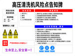 高压清洗机风险点告知牌
