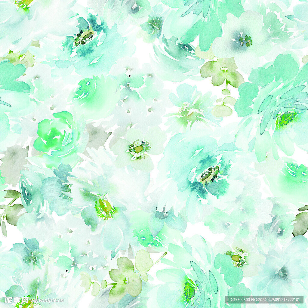 水彩花