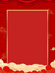 红色中国风背景设计