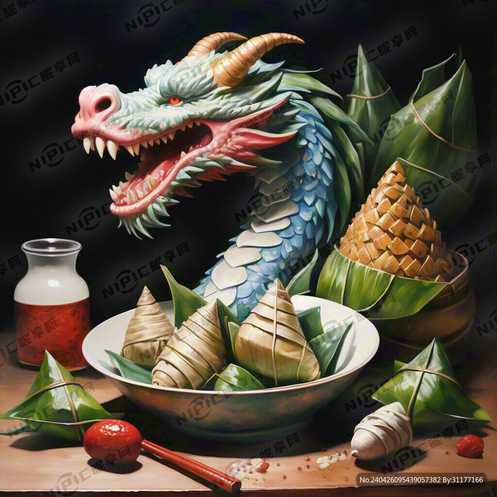 端午节画一条龙 要比价逼真点