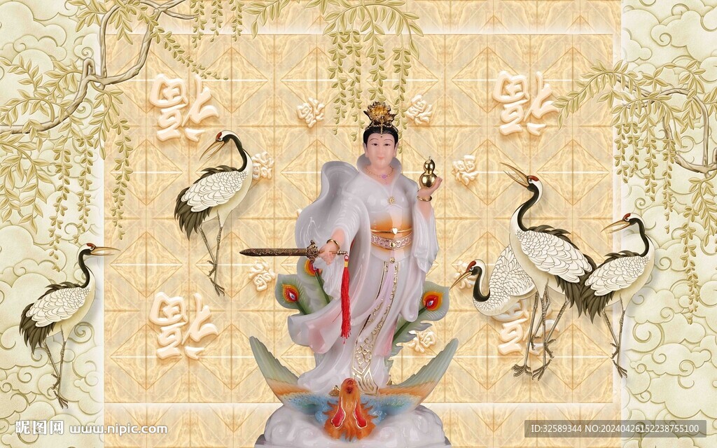 中式背景墙  