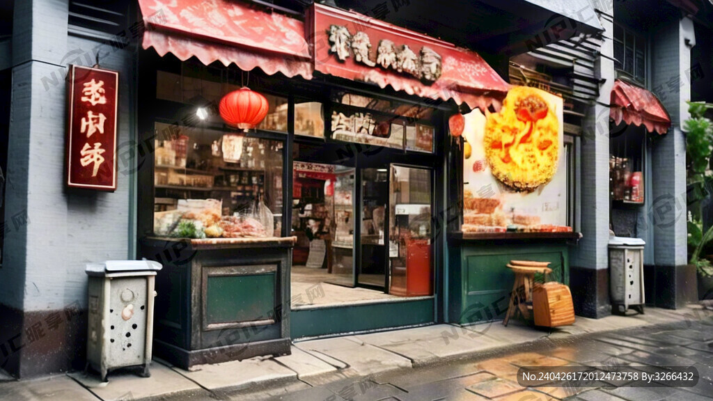 小吃店门头招牌 商铺名称 米线