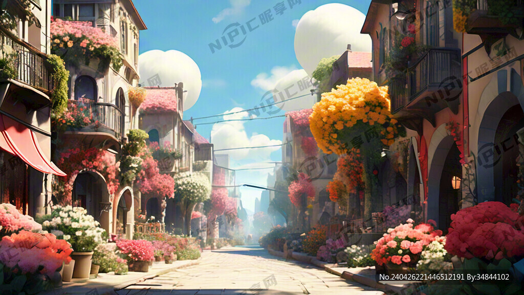 花街 一侧视角 横全景