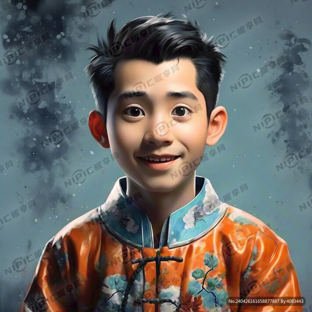 中国人 男孩 玩皮搞笑表情