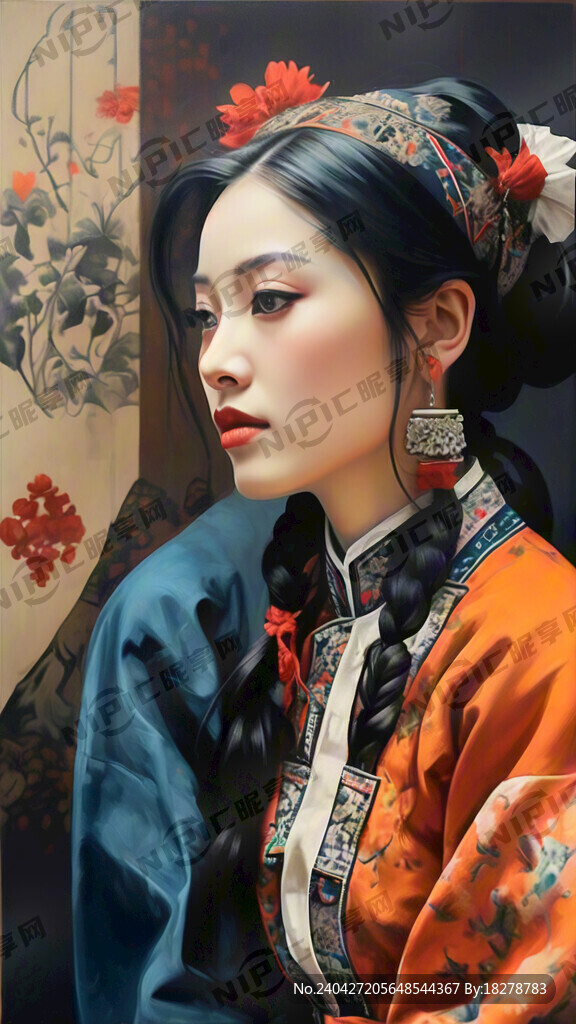 陕北传统服饰情侣