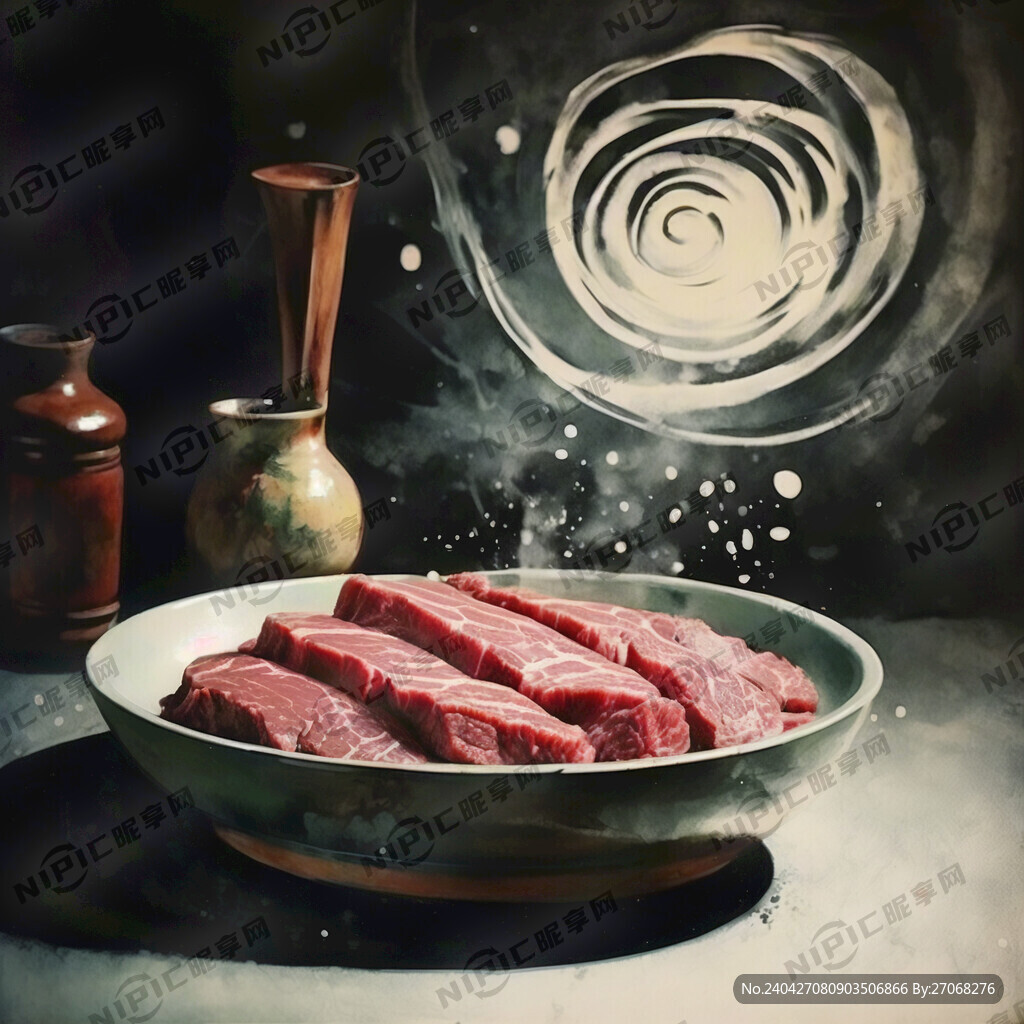 吊龙牛肉 筷子夹起 实拍