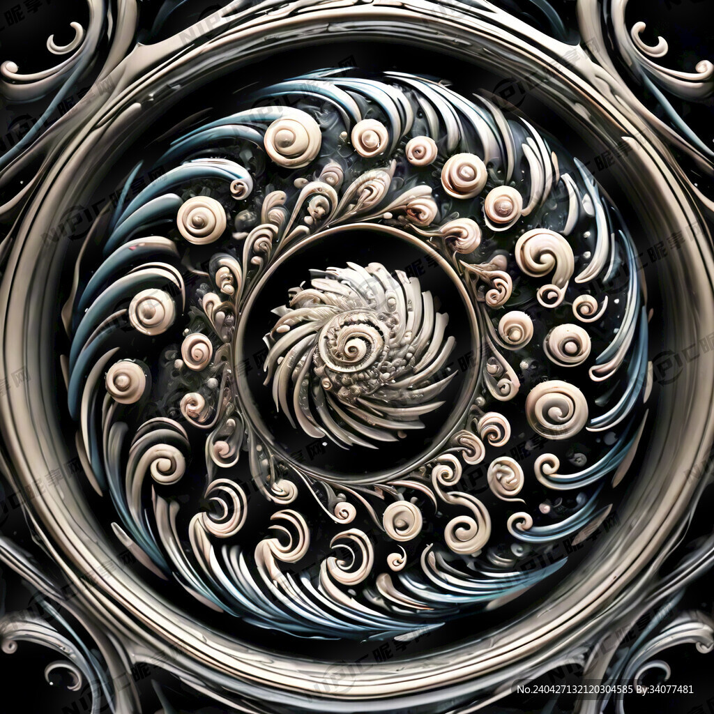 华丽的螺旋花纹