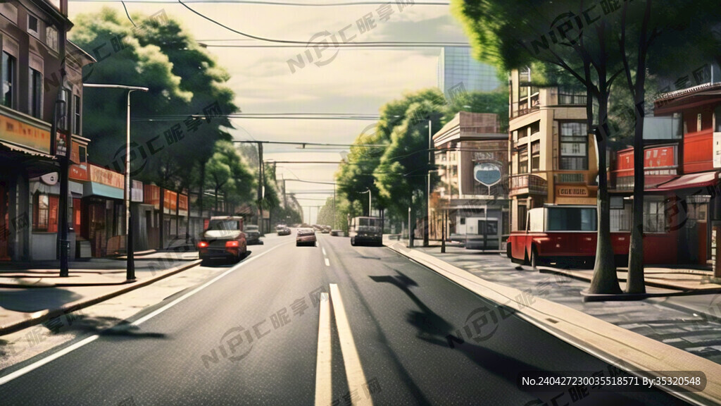 真实城市公路 街景
