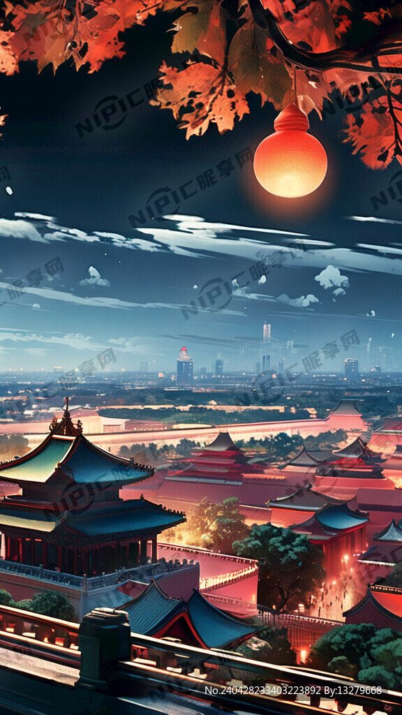 北京繁华城市夜景