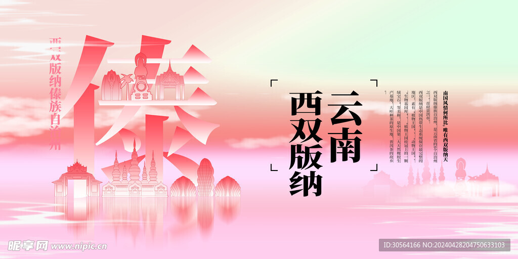 云南城市旅游展板
