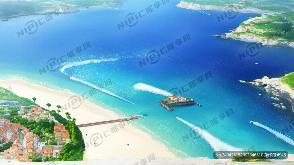 以水元素进行角色设计和场景设计
