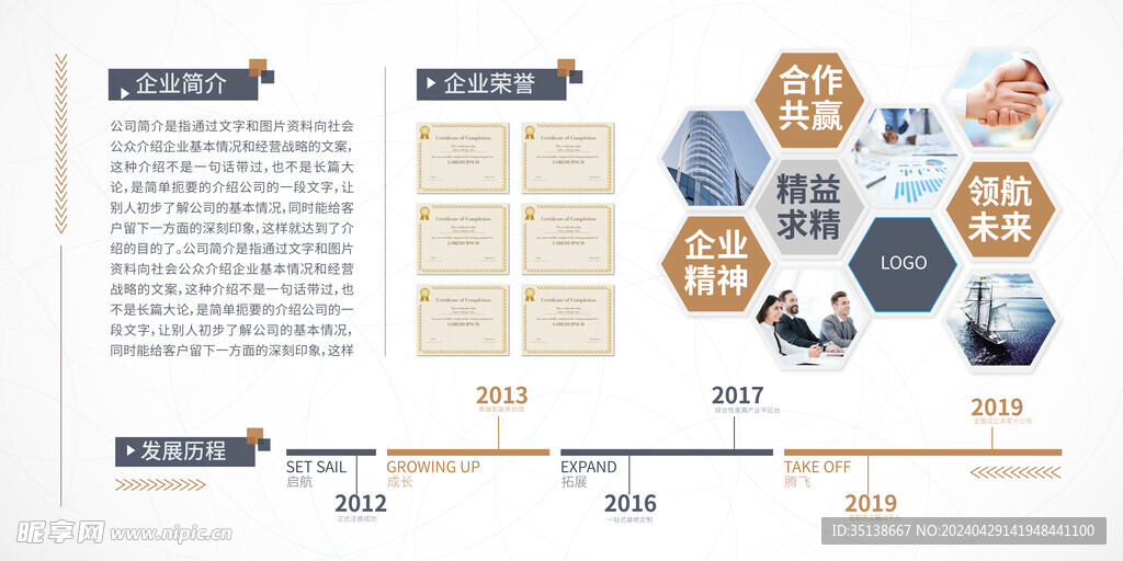 公司企业简介展板模板