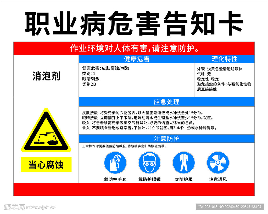 职业危害告知卡