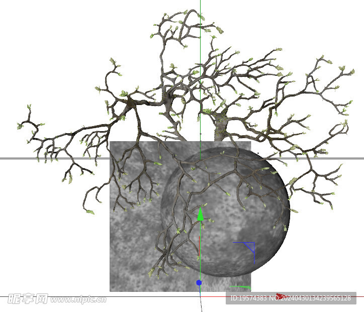 C4D模型 绿色植物