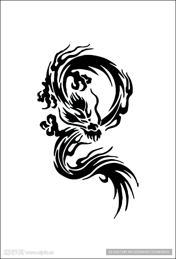 龙剪影