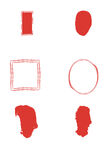 红色印章印章边框元素