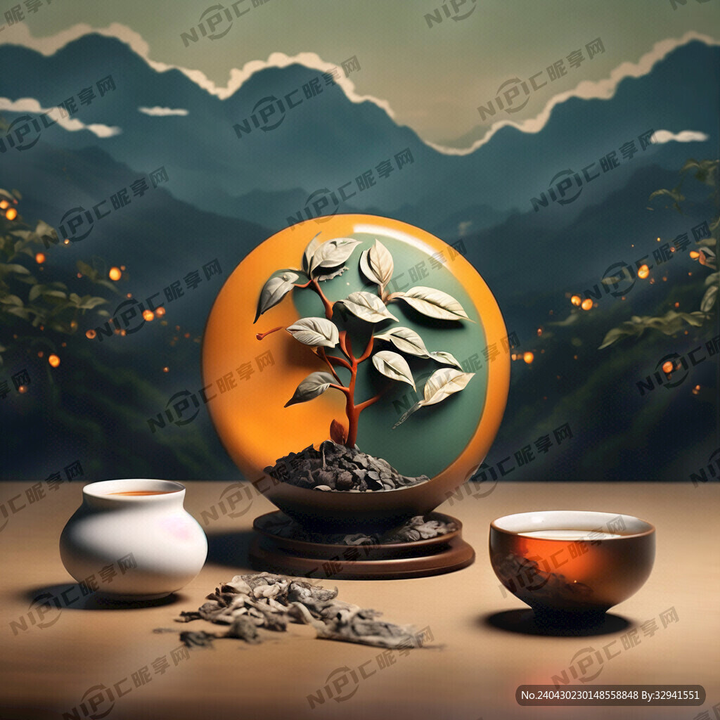 岩山明珠 设计茶叶公司的商标