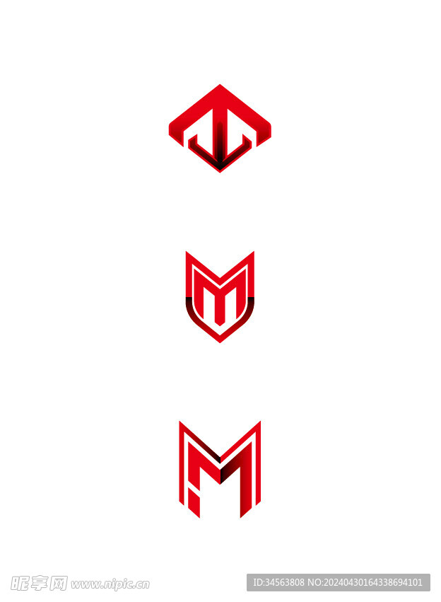 字母 M logo 米