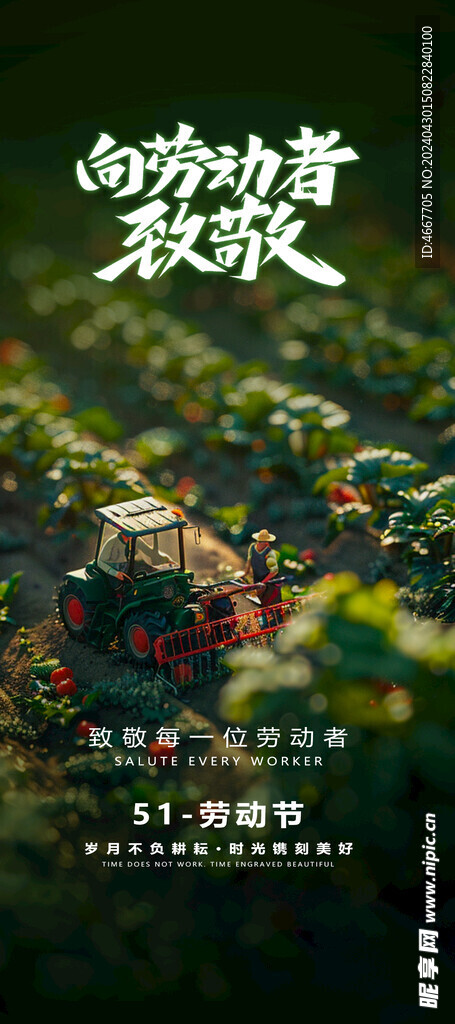 五一劳动节线上海报