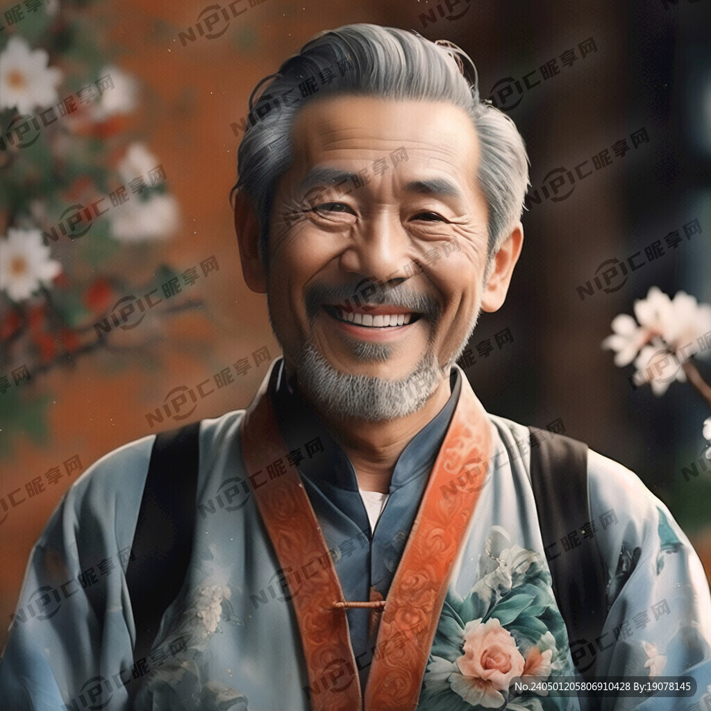 中国老年人的笑容图片、中年人、