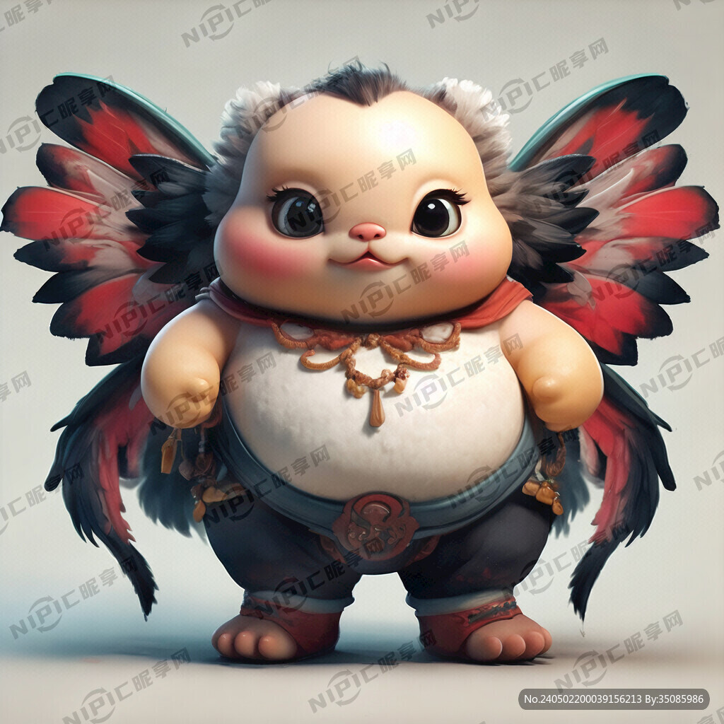 画一个有关混沌的角色形象可爱的