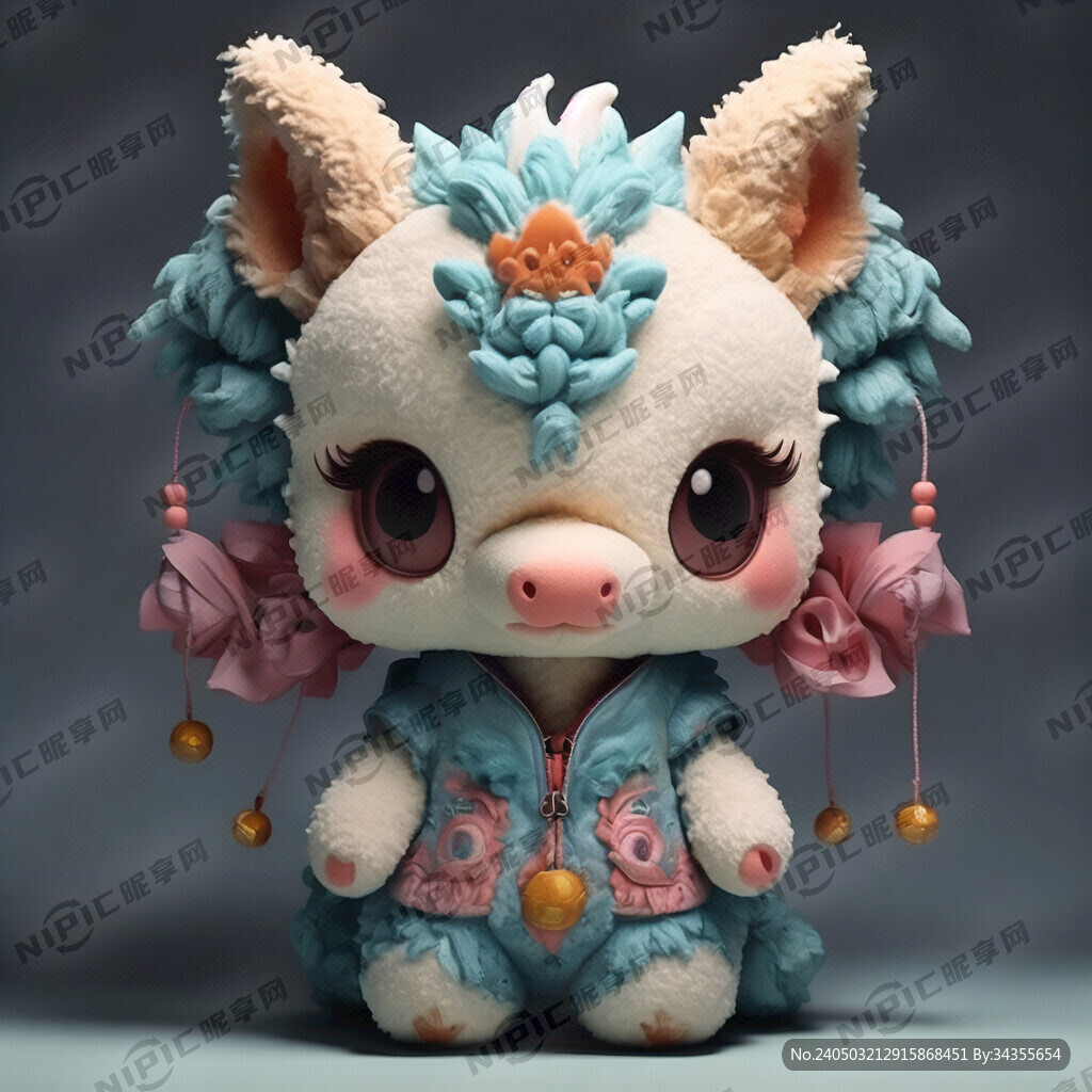 麒麟  可爱吉祥物 毛绒玩具