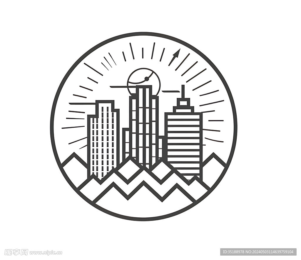 城市线条logo